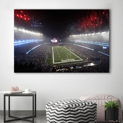 Patriot stadium Marathon, Stadium Canvas, Sport Art, Gift for him, Man Cave Decor, Art Print, Canvas Print Wall Art