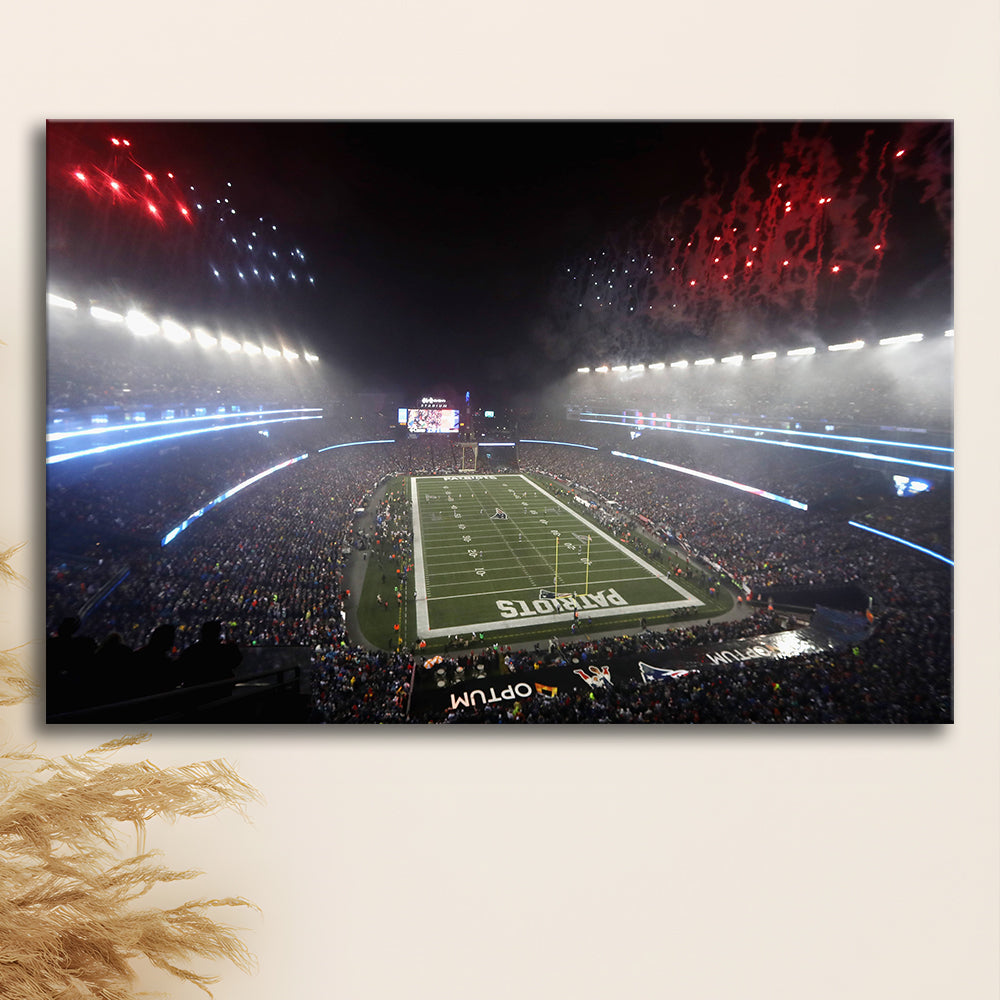 Patriot stadium Marathon, Stadium Canvas, Sport Art, Gift for him, Man Cave Decor, Art Print, Canvas Print Wall Art