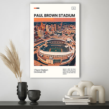 Paul Brown Stadium Print, Cincinnati Bengals Stadium Canvas Art, Fan Gifts, Sport Art, Canvas Print Wall Art