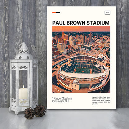 Paul Brown Stadium Print, Cincinnati Bengals Stadium Canvas Art, Fan Gifts, Sport Art, Canvas Print Wall Art