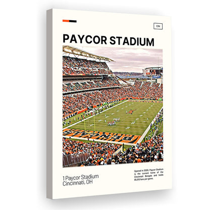 Paycor Stadium Print, Cincinnati Bengals Stadium Canvas Art, Fan Gifts, Sport Art, Canvas Print Wall Art
