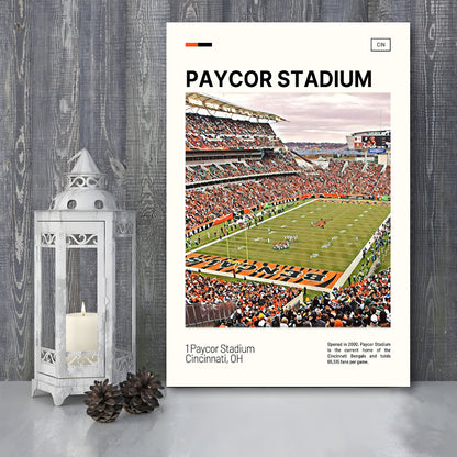 Paycor Stadium Print, Cincinnati Bengals Stadium Canvas Art, Fan Gifts, Sport Art, Canvas Print Wall Art