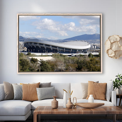 Peace and Friendship Stadium, Stadium Canvas, Sport Art, Framed Canvas Print Wall Art, Floating Frame