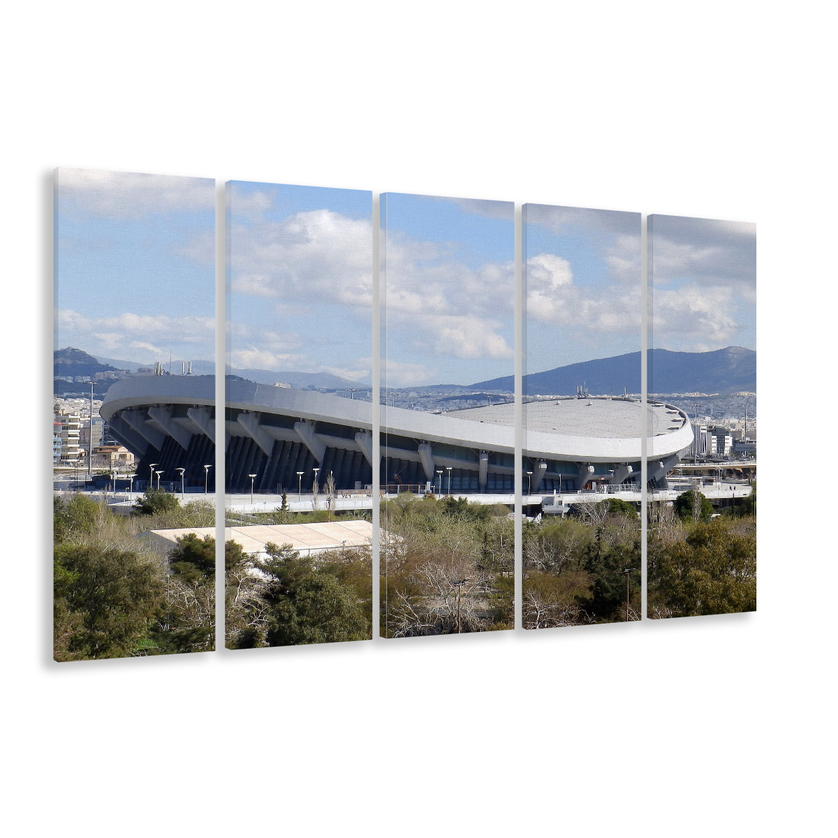Peace and Friendship Stadium, Stadium Canvas, Sport Art, 5 Panel B, Extra Large Canvas, Canvas Print Wall Art