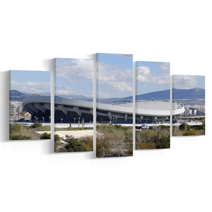 Peace and Friendship Stadium, Stadium Canvas, Sport Art, Gift for him, 5 Panel, Large Canvas, Canvas Print Wall Art