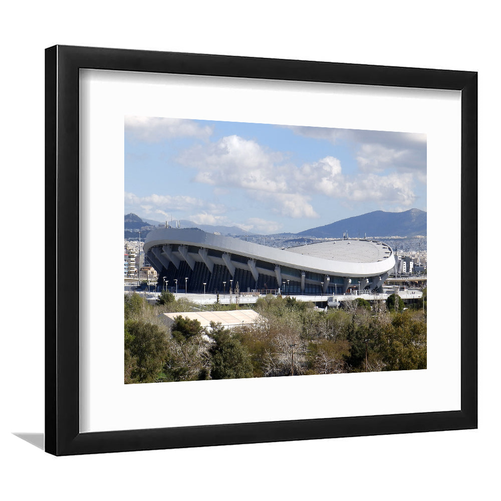 Peace and Friendship Stadium, Stadium Canvas, Sport Art, Gift for him, White Border Framed Art Print Wall Decor