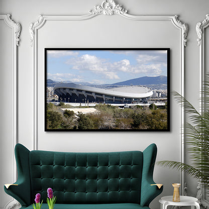 Peace and Friendship Stadium, Stadium Canvas, Sport Art, Gift for him, Framed Art Print Wall Decor, Picture Framed