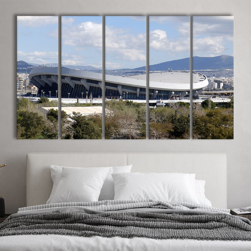 Peace and Friendship Stadium, Stadium Canvas, Sport Art, 5 Panel B, Extra Large Canvas, Canvas Print Wall Art
