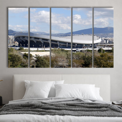Peace and Friendship Stadium, Stadium Canvas, Sport Art, 5 Panel B, Extra Large Canvas, Canvas Print Wall Art