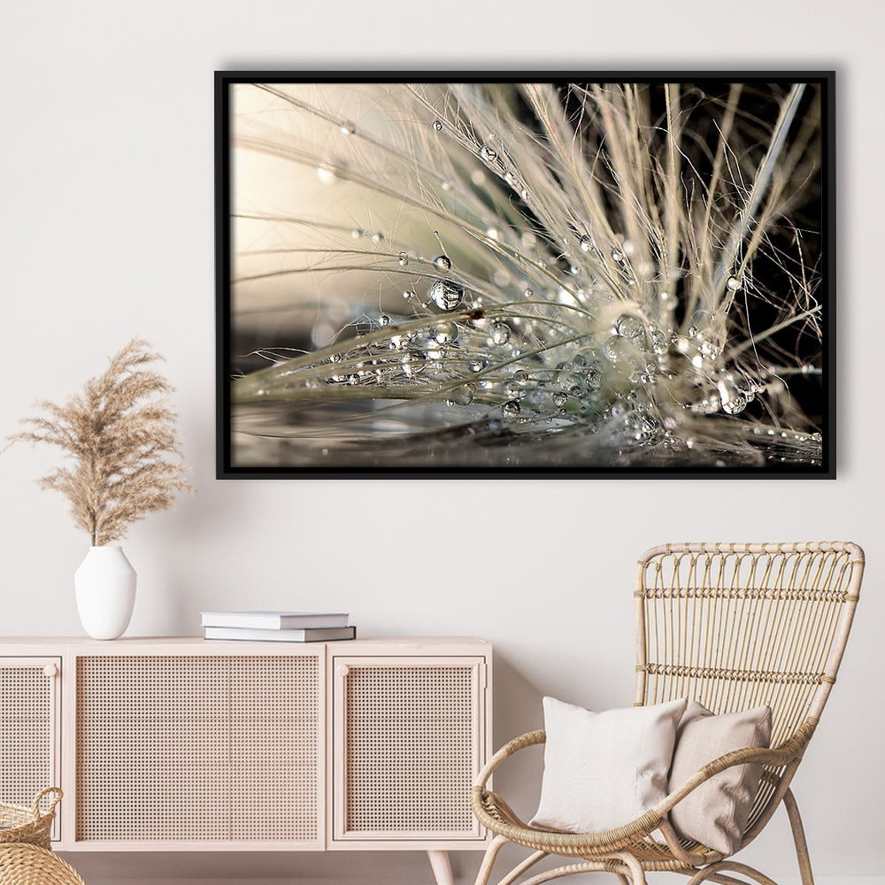 Pearls Large Stretched Canvas Floating Frame Wall Art Print, Framed Cavas Print, Floating Frame