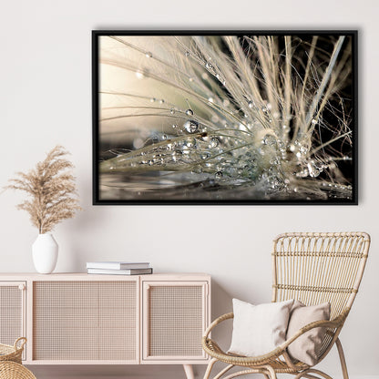 Pearls Large Stretched Canvas Floating Frame Wall Art Print, Framed Cavas Print, Floating Frame