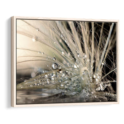 Pearls Large Stretched Canvas Floating Frame Wall Art Print, Framed Cavas Print, Floating Frame