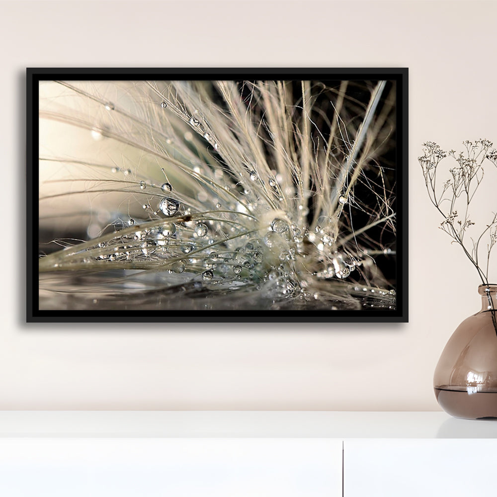 Pearls Large Stretched Canvas Floating Frame Wall Art Print, Framed Cavas Print, Floating Frame