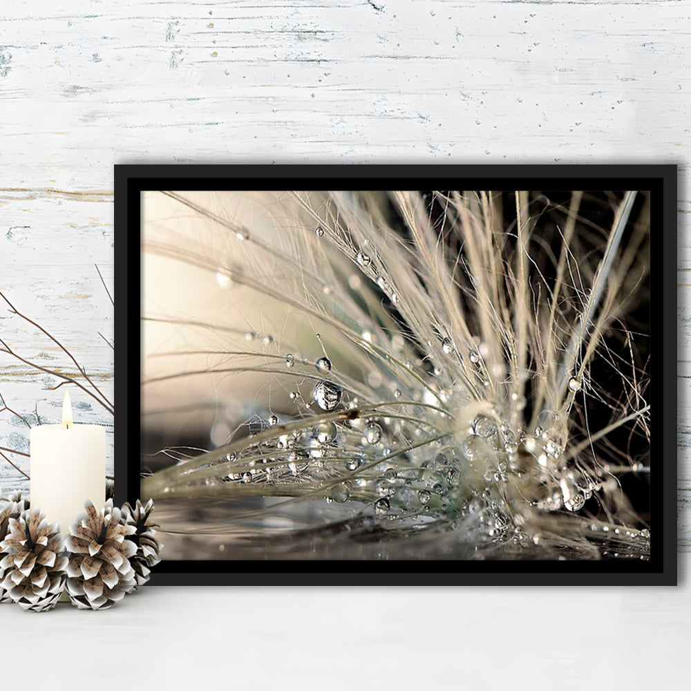 Pearls Large Stretched Canvas Floating Frame Wall Art Print, Framed Cavas Print, Floating Frame