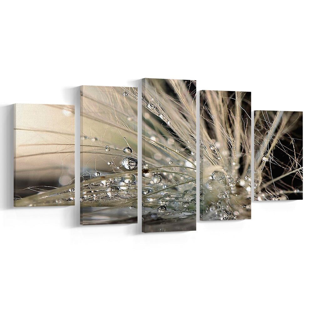 Pearls Large Stretched Canvas Floating Frame Wall Art Print, 5 Piece Large Cavas Print Wall Art