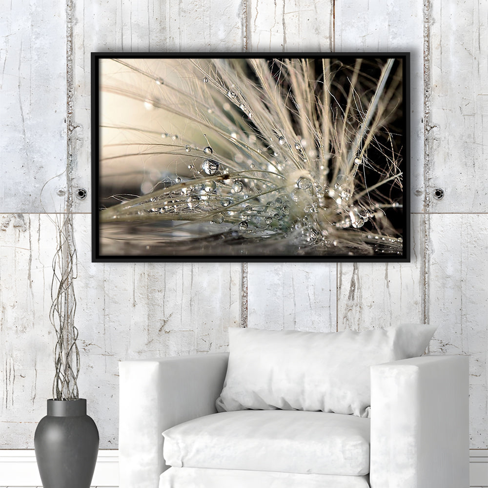 Pearls Large Stretched Canvas Floating Frame Wall Art Print, Framed Cavas Print, Floating Frame