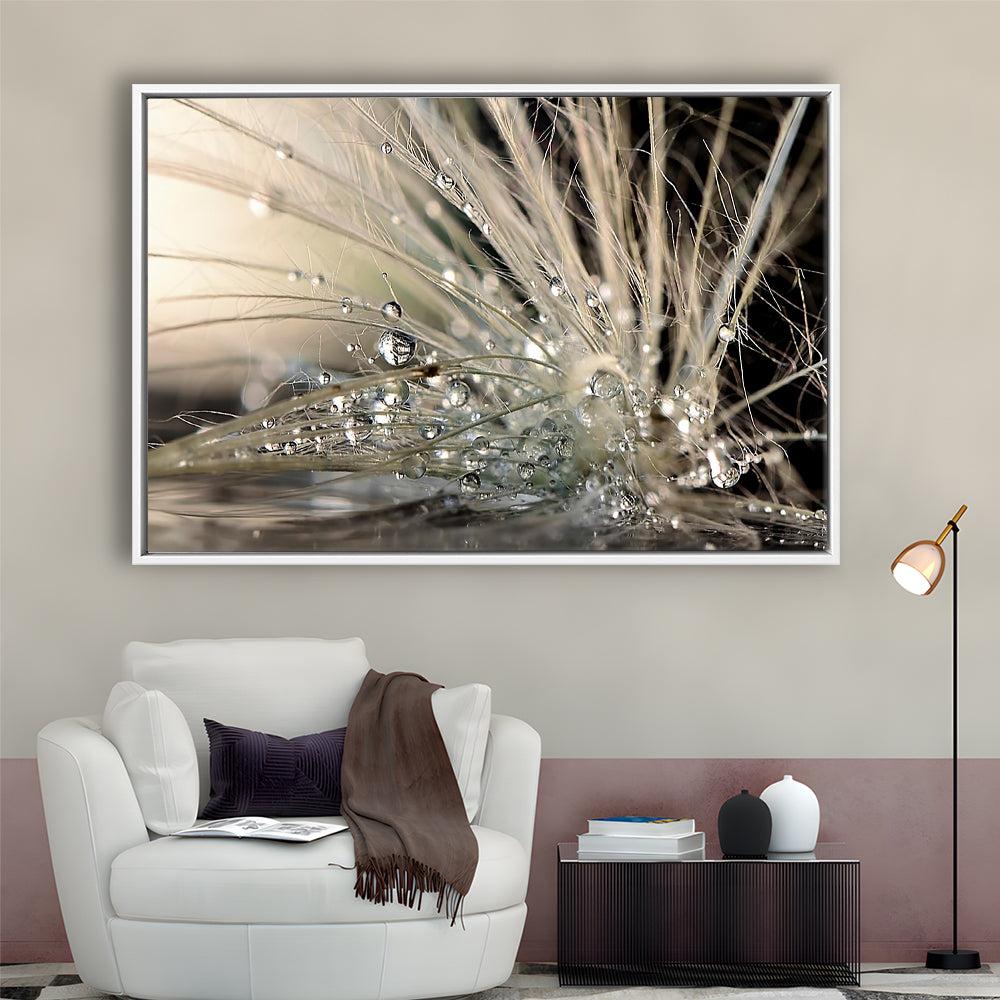 Pearls Large Stretched Canvas Floating Frame Wall Art Print, Framed Cavas Print, Floating Frame