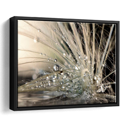 Pearls Large Stretched Canvas Floating Frame Wall Art Print, Framed Cavas Print, Floating Frame