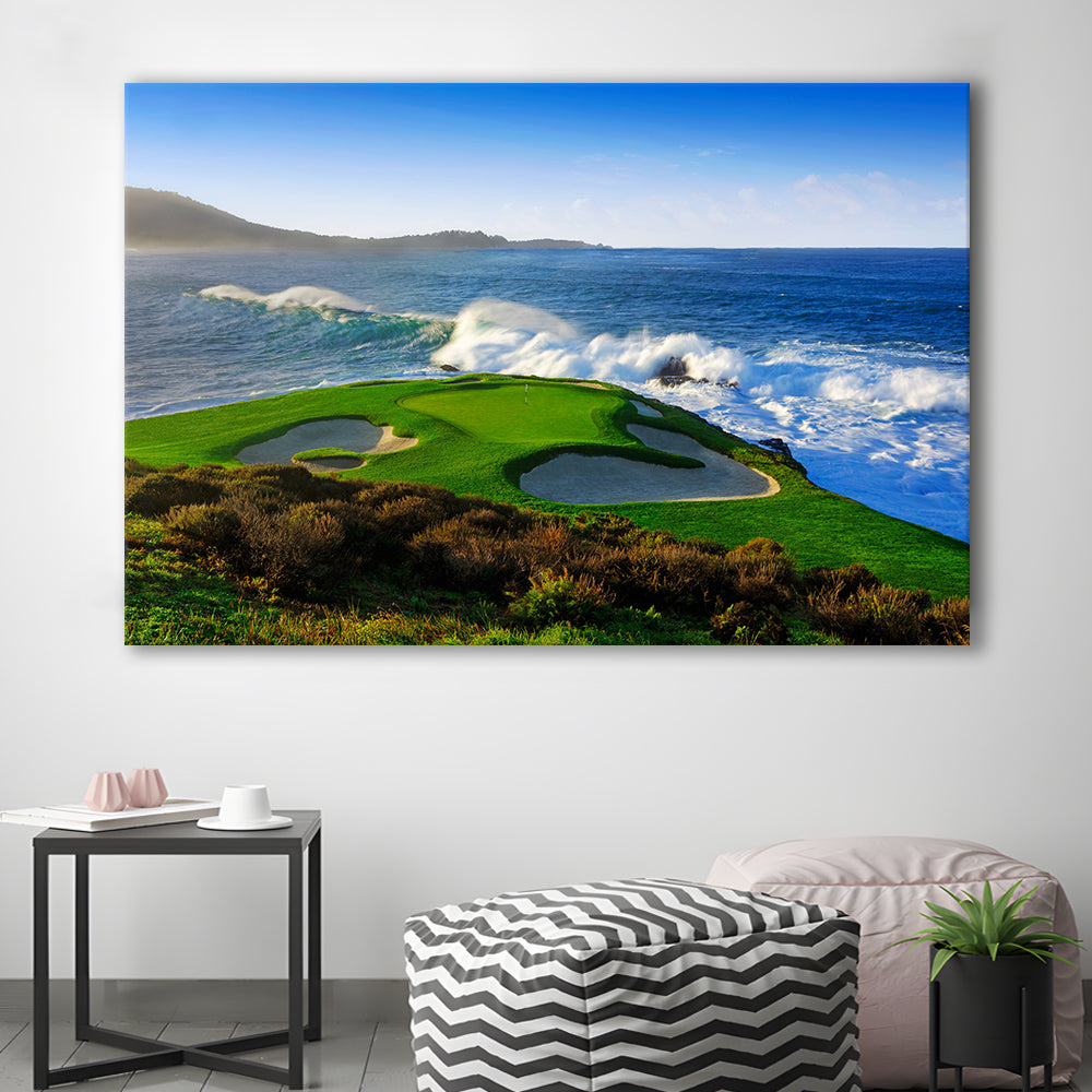 Pebble Beach Golf Links 07, Massive Monday Aerial At Califorlia, Golf Art Print,Gifts Golf Lover