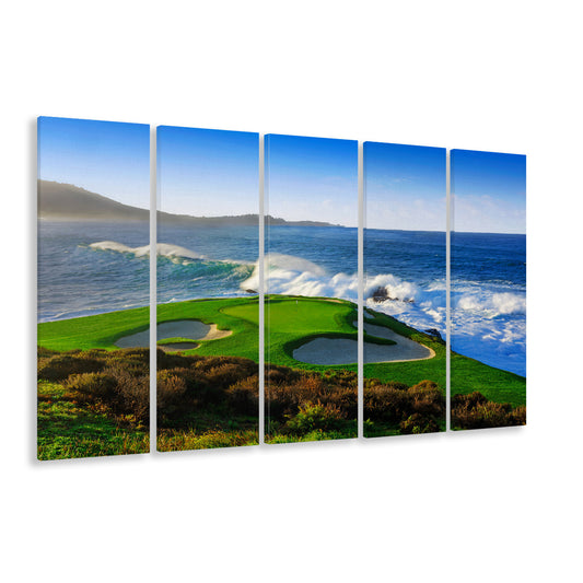 Pebble Beach Golf Links 07, Massive Monday Aerial At Califorlia, Golf Art Print, Extra Large Canvas Print Wall Art