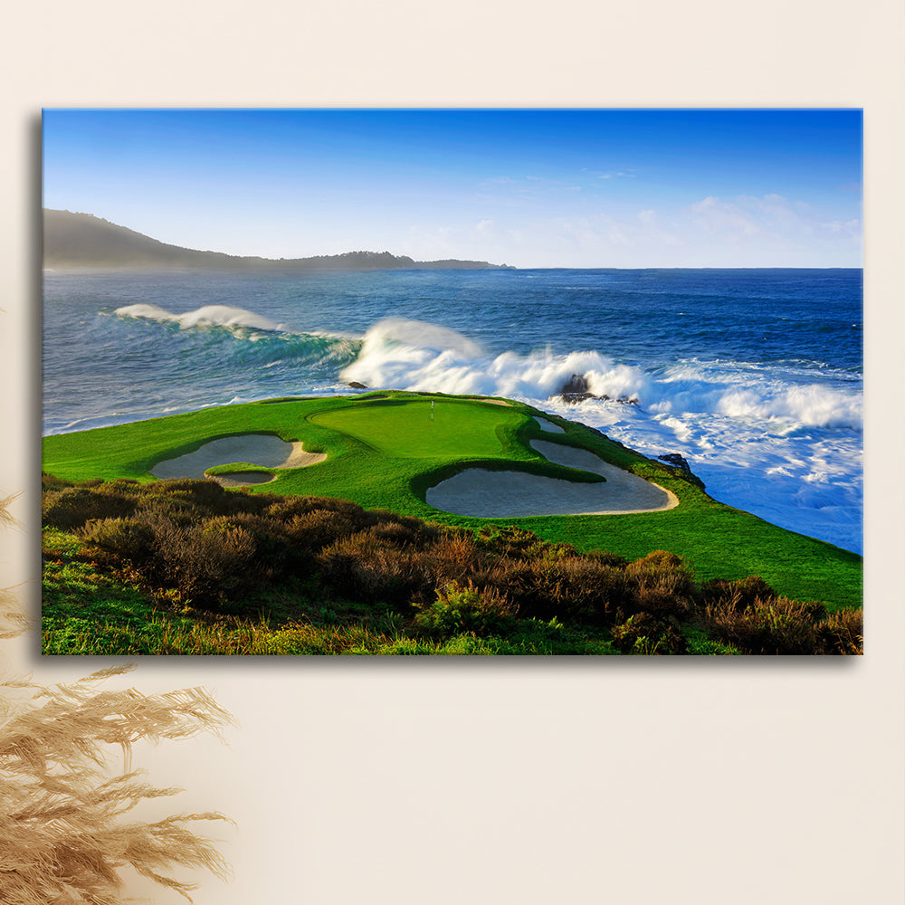 Pebble Beach Golf Links 07, Massive Monday Aerial At Califorlia, Golf Art Print,Gifts Golf Lover