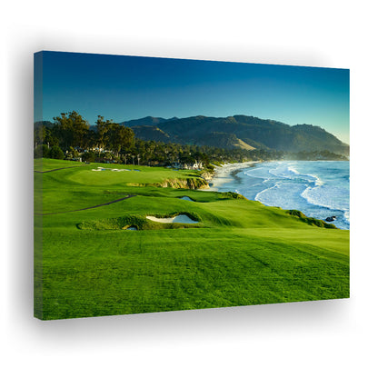 Pebble Beach Golf Links Hole 09 Perfect Set, Pebble Beach, California, Golf Art Print