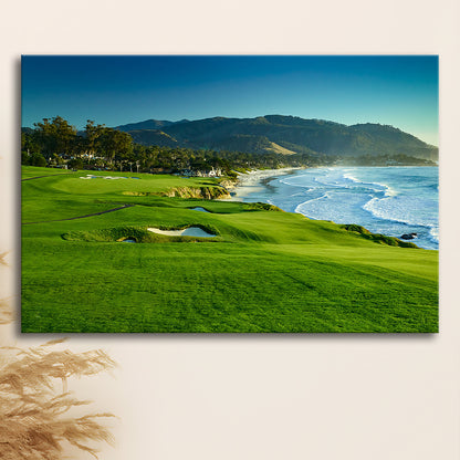 Pebble Beach Golf Links Hole 09 Perfect Set, Pebble Beach, California, Golf Art Print
