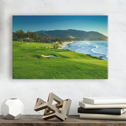 Pebble Beach Golf Links Hole 09 Perfect Set, Pebble Beach, California, Golf Art Print