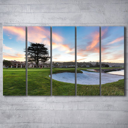 Pebble Beach Golf Resort, Hole 18 Fine Art, Golf Art Print, Extra Large Canvas Print Wall Art