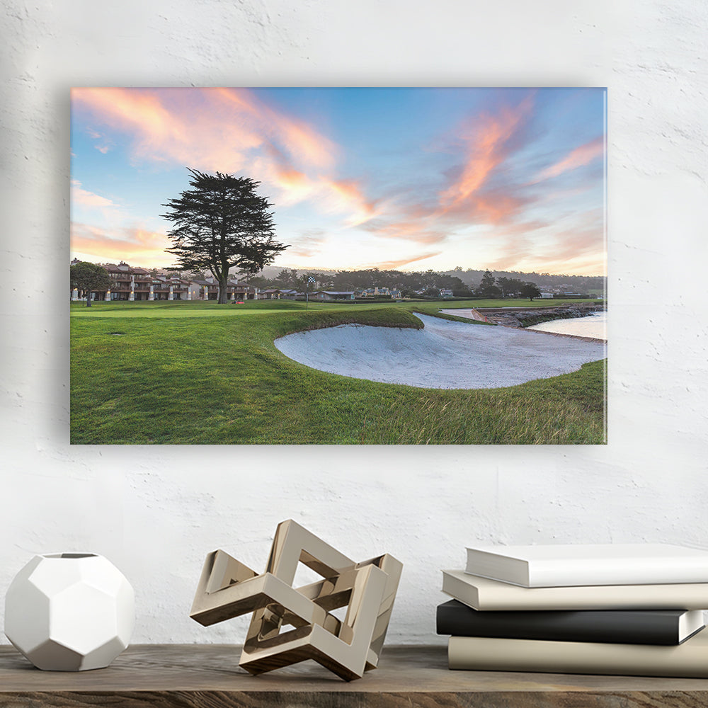 Pebble Beach Golf Resort, Hole 18 Fine Art, Golf Art Print,Gifts Golf Lover