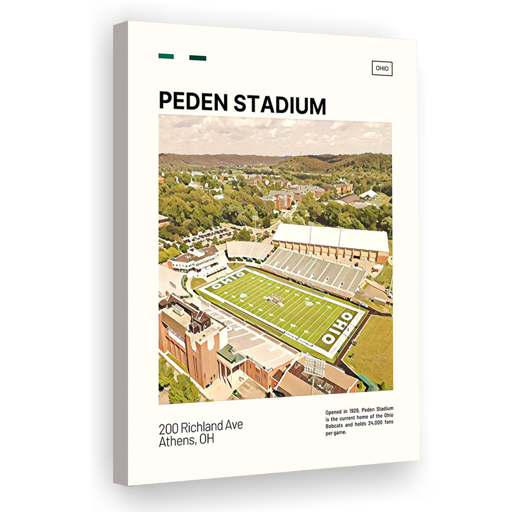 Peden Stadium Print, Ohio Bobcats Stadium Canvas Art, Fan Gifts, Sport Art, Canvas Print Wall Art