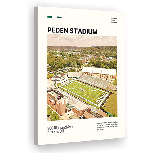 Peden Stadium Print, Ohio Bobcats Stadium Canvas Art, Fan Gifts, Sport Art, Canvas Print Wall Art