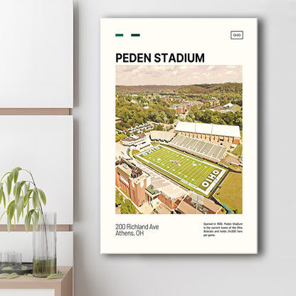 Peden Stadium Print, Ohio Bobcats Stadium Canvas Art, Fan Gifts, Sport Art, Canvas Print Wall Art