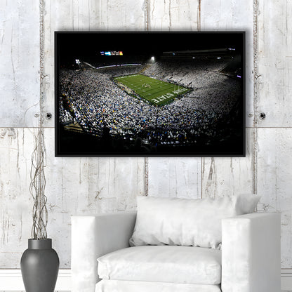 Penn State Beaver Stadium, Stadium Canvas, Sport Art, Framed Canvas Print Wall Art, Floating Frame