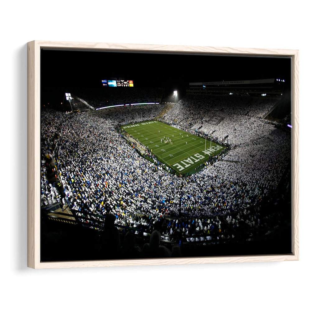 Penn State Beaver Stadium, Stadium Canvas, Sport Art, Framed Canvas Print Wall Art, Floating Frame