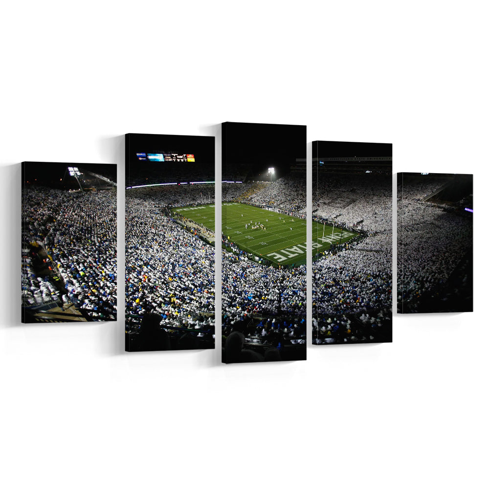Penn State Beaver Stadium, Stadium Canvas, Sport Art, Gift for him, 5 Panel, Large Canvas, Canvas Print Wall Art