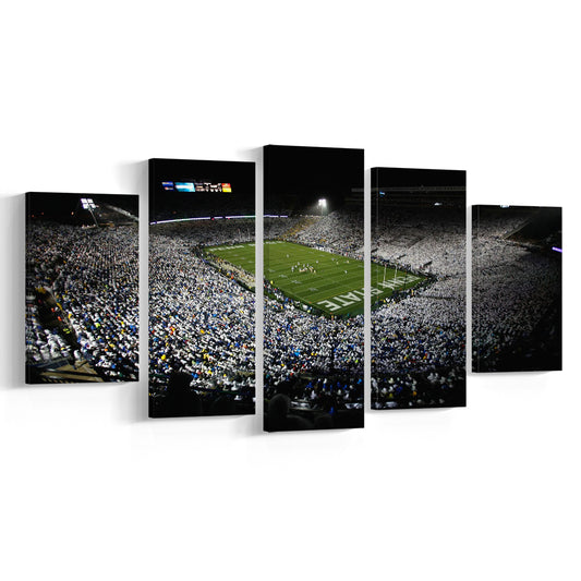 Penn State Beaver Stadium, Stadium Canvas, Sport Art, Gift for him, 5 Panel, Large Canvas, Canvas Print Wall Art
