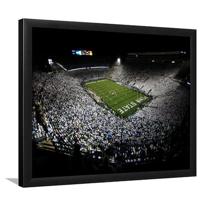 Penn State Beaver Stadium, Stadium Canvas, Sport Art, Gift for him, Framed Art Print Wall Decor, Picture Framed