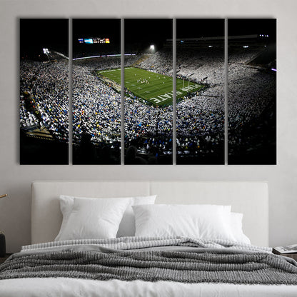 Penn State Beaver Stadium, Stadium Canvas, Sport Art, 5 Panel B, Extra Large Canvas, Canvas Print Wall Art