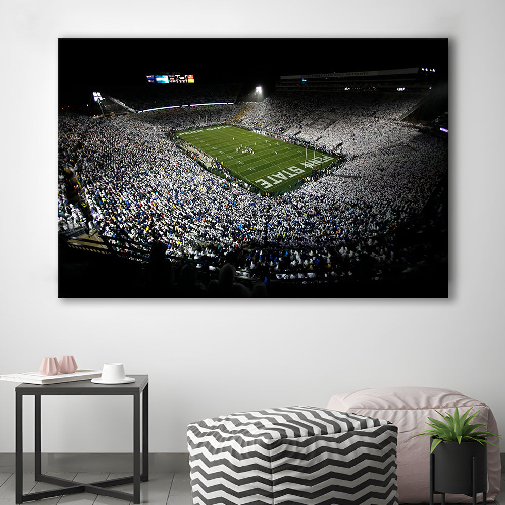 Penn State Beaver Stadium, Stadium Canvas, Sport Art, Gift for him, Man Cave Decor, Art Print, Canvas Print Wall Art