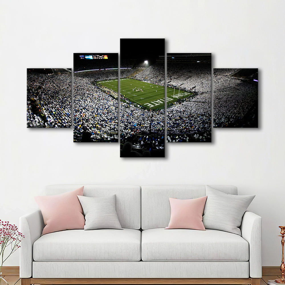 Penn State Beaver Stadium, Stadium Canvas, Sport Art, Gift for him, 5 Panel, Large Canvas, Canvas Print Wall Art