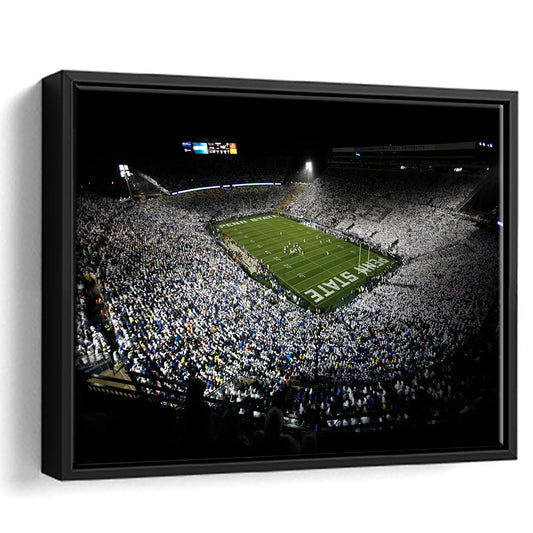 Penn State Beaver Stadium, Stadium Canvas, Sport Art, Framed Canvas Print Wall Art, Floating Frame