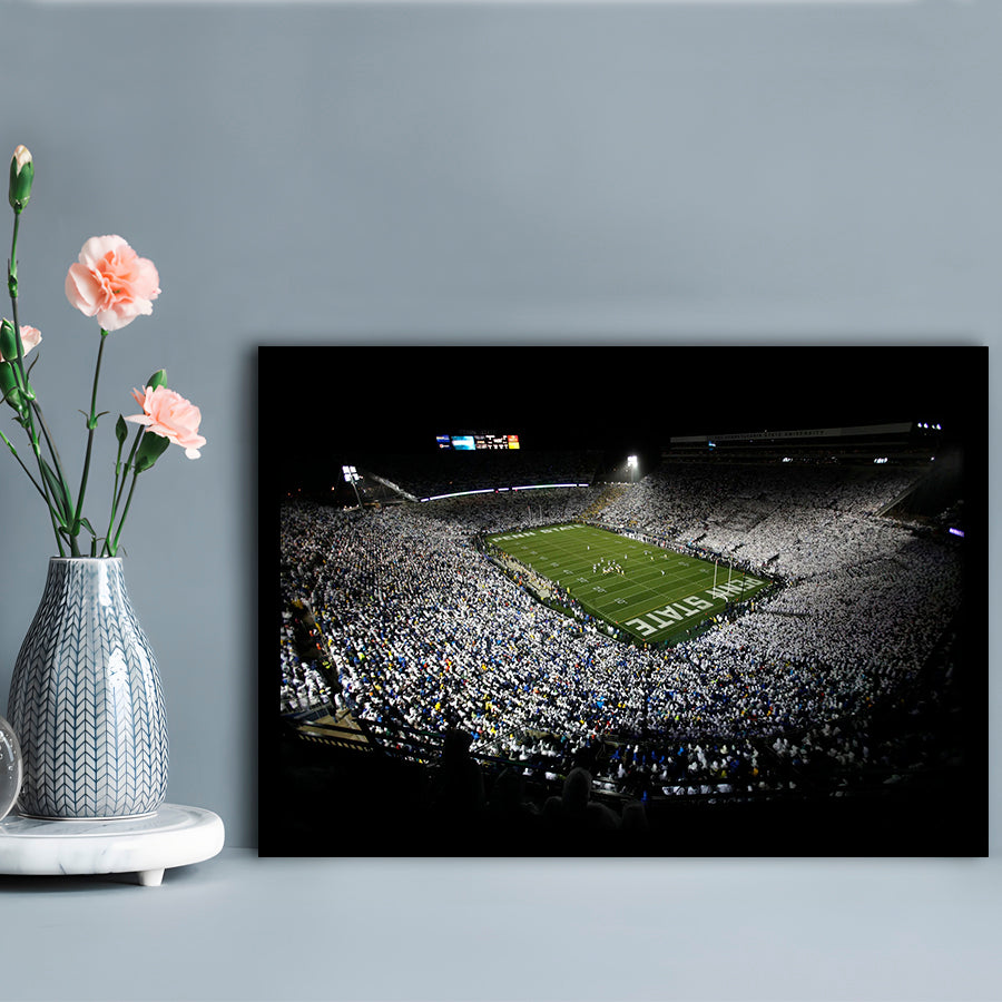 Penn State Beaver Stadium, Stadium Canvas, Sport Art, Gift for him, Framed Art Print Wall Decor, Picture Framed