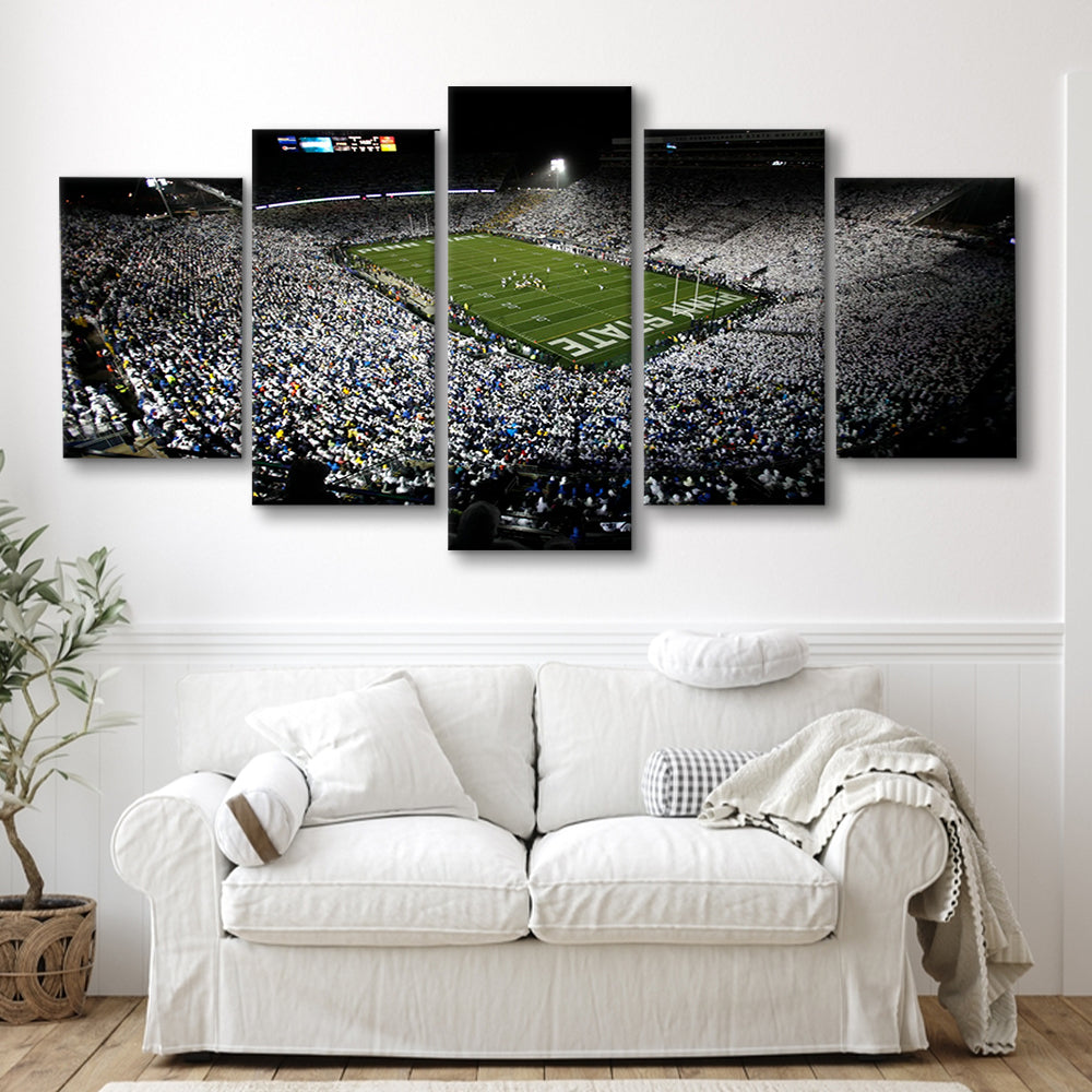 Penn State Beaver Stadium, Stadium Canvas, Sport Art, Gift for him, 5 Panel, Large Canvas, Canvas Print Wall Art