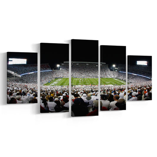 Penn State Stadium, Stadium Canvas, Sport Art, Gift for him, 5 Panel, Large Canvas, Canvas Print Wall Art