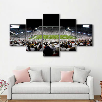 Penn State Stadium, Stadium Canvas, Sport Art, Gift for him, 5 Panel, Large Canvas, Canvas Print Wall Art