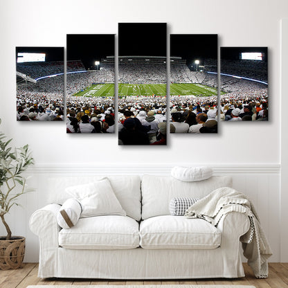 Penn State Stadium, Stadium Canvas, Sport Art, Gift for him, 5 Panel, Large Canvas, Canvas Print Wall Art