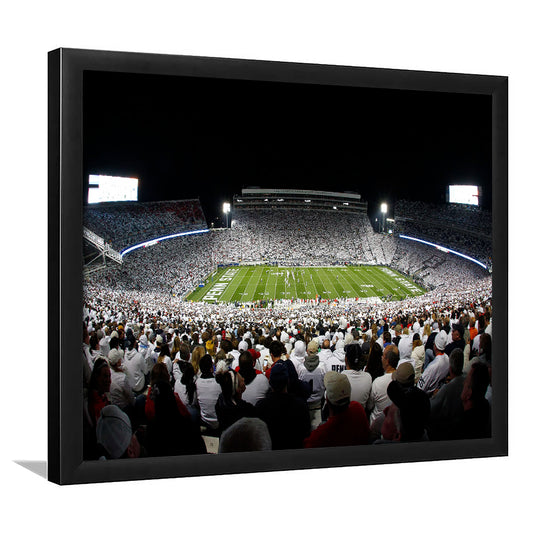 Penn State Stadium, Stadium Canvas, Sport Art, Gift for him, Framed Art Print Wall Decor, Picture Framed
