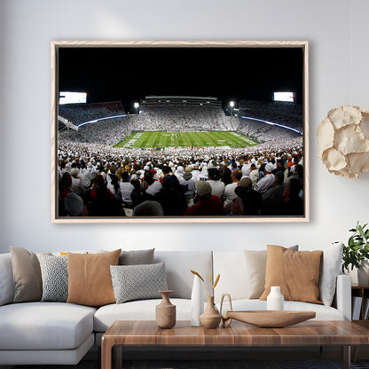 Penn State Stadium, Stadium Canvas, Sport Art, Framed Canvas Print Wall Art, Floating Frame