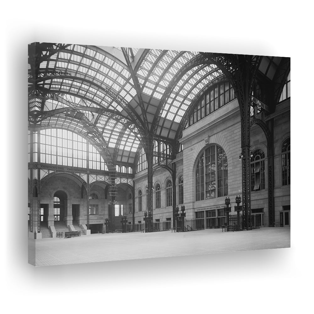 Penn Station New York Architecture Print Black and White Art, Canvas Print Wall Art Decor